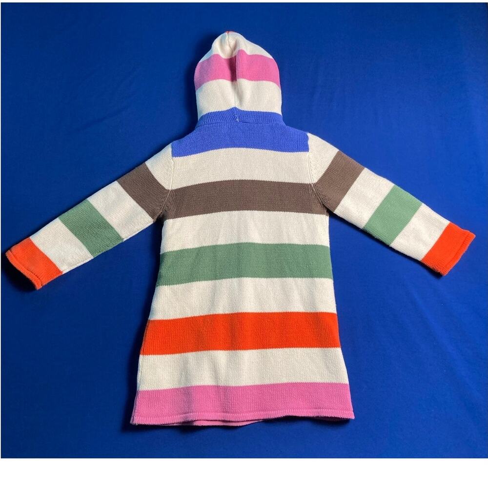 The Childrens Place Multicolor Hooded Girls Duffle Cardigan Coat Outerwear S 5/6 - Picture 3 of 16